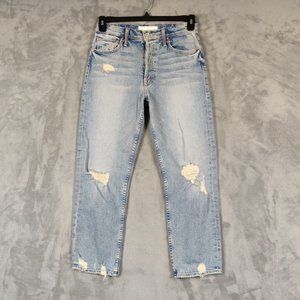 Mother Superior Jeans Women 27 Blue The Tomcat Straight High Rise Denim 27x26